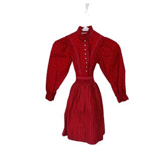 Dirndl Dress German Children's Zechner Oktoberfest With Apron Size 6 (Euro 116)